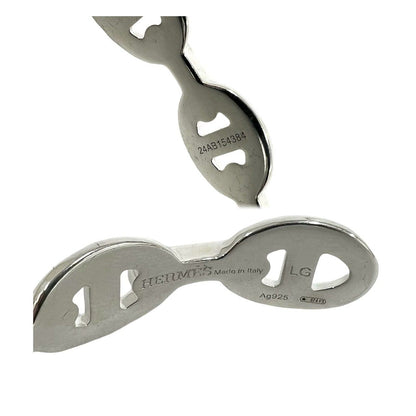 Hermes Enchainee Bangle 925 Sterling Silver Bracelet — view 3