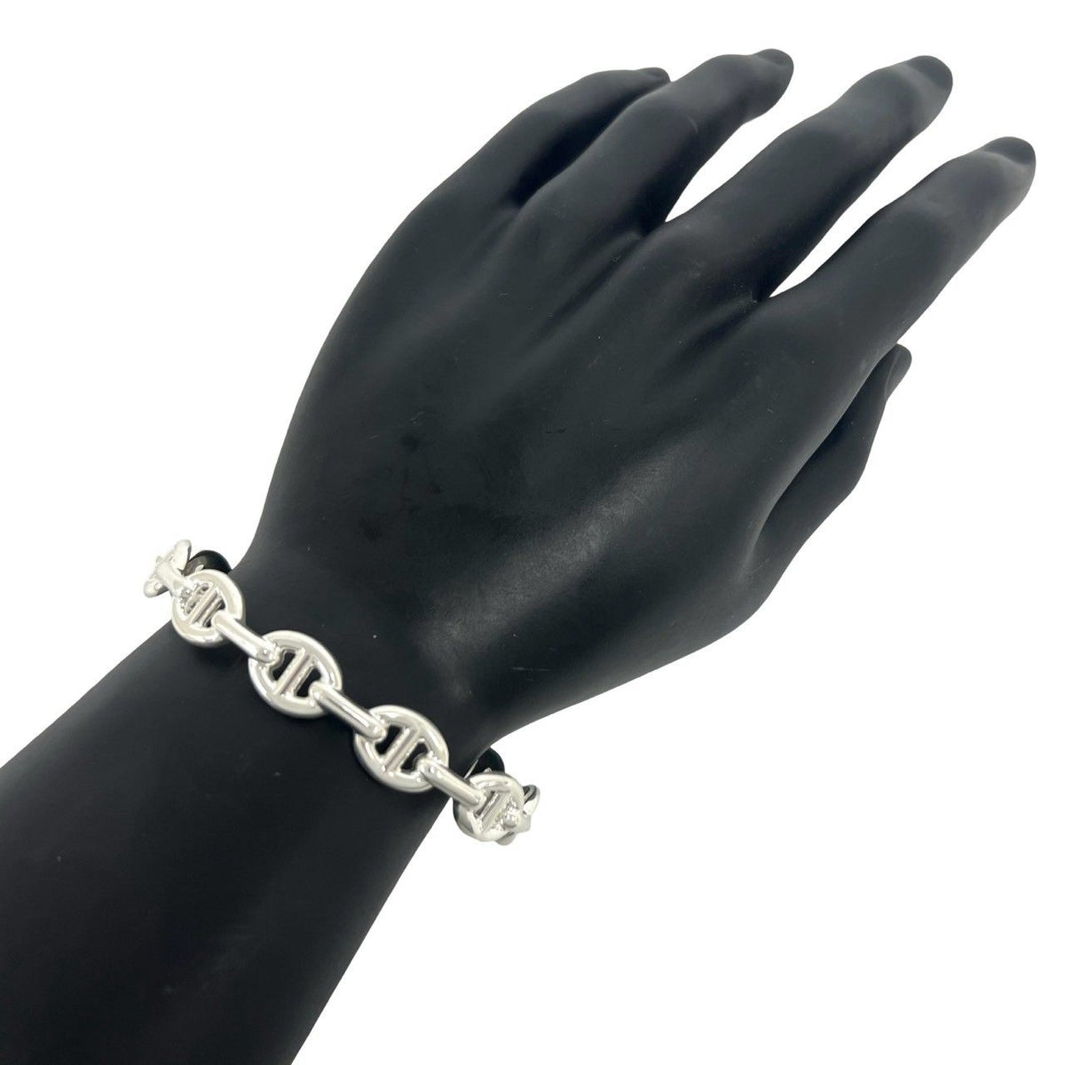 Hermes Enchainee Bangle 925 Sterling Silver Bracelet — view 2