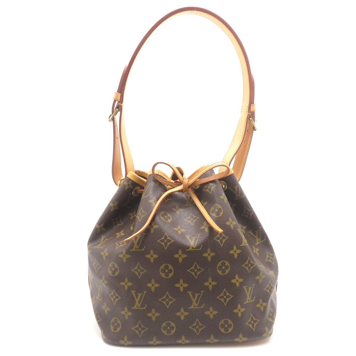 Louis Vuitton Petit Noe Monogram Shoulder Bag Canvas Brown