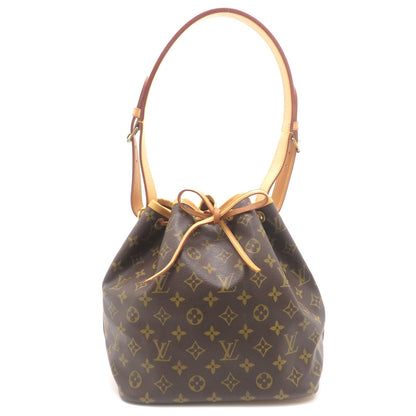 Louis Vuitton Petit Noe Monogram Shoulder Bag Canvas Brown