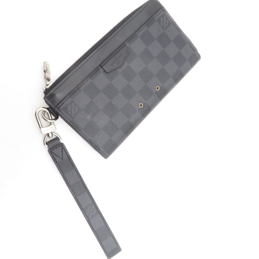 Louis Vuitton Zippy Dragonne Damier Graphite Wallet Canvas Gray — view 3