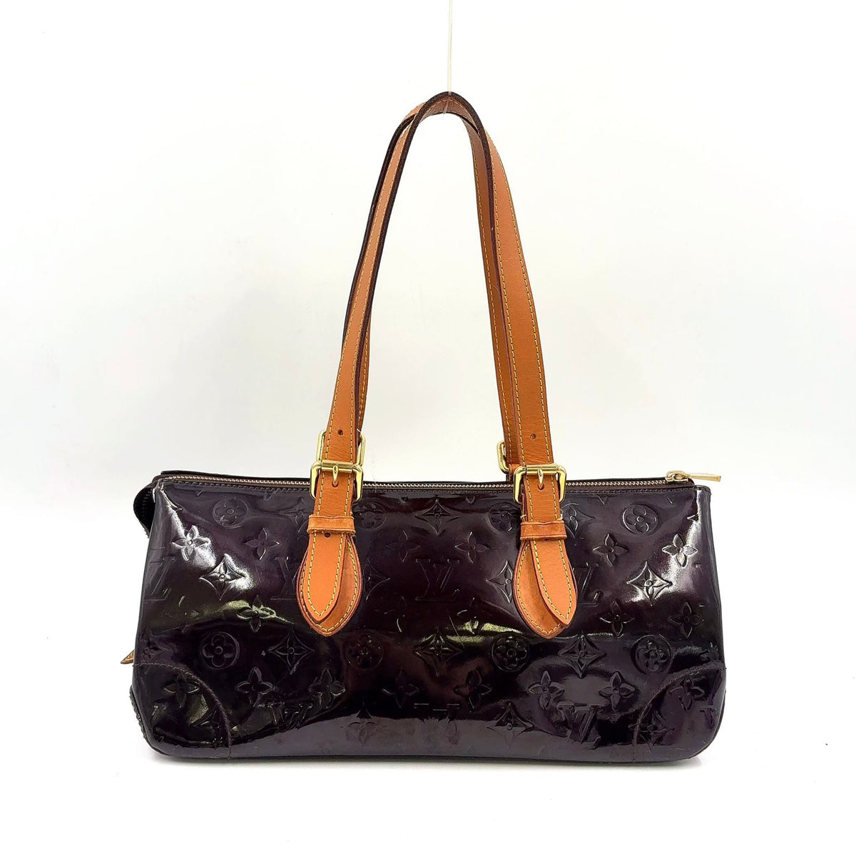 Louis Vuitton Rosewood Avenue Monogram Vernis Amarante Leather Patent Dark