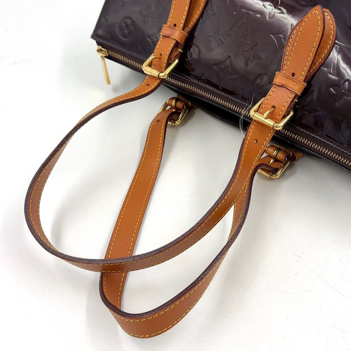 Louis Vuitton Rosewood Avenue Monogram Vernis Amarante Leather Patent Dark — view 5