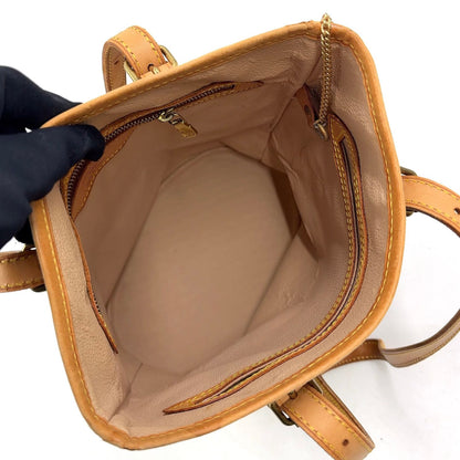 Louis Vuitton Bucket PM Monogram Leather Brown Light Shoulder Bag Gold — view 3