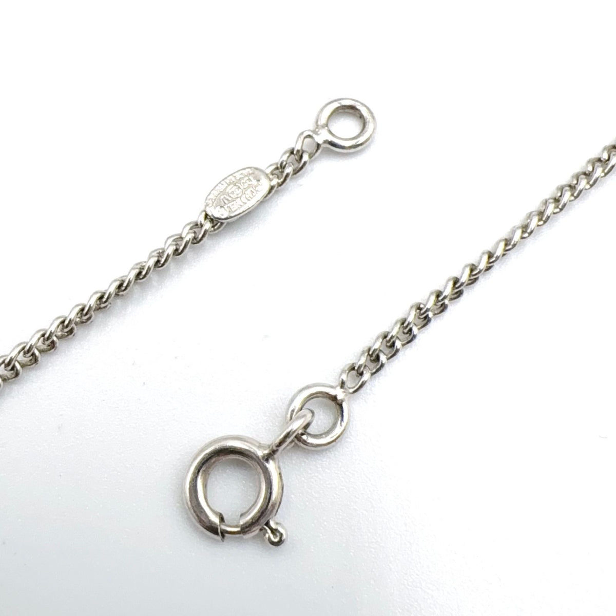 Chanel CC Logo Metal Enamel Silver Black Necklace — view 8