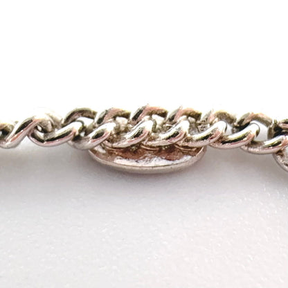 Chanel CC Logo Metal Enamel Silver Black Necklace — view 5
