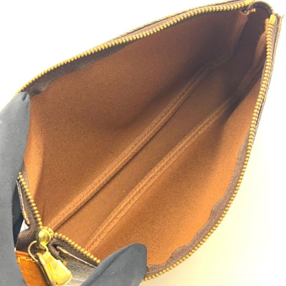 Louis Vuitton Pochette Accessoires Monogram Leather Brown Light Handbag Gold — view 3