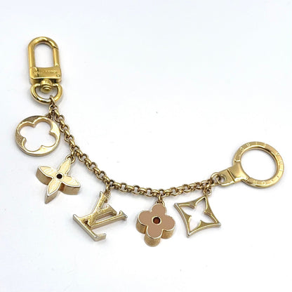 Louis Vuitton Fleur de Monogram Off White Gold Beige Charm Keychain