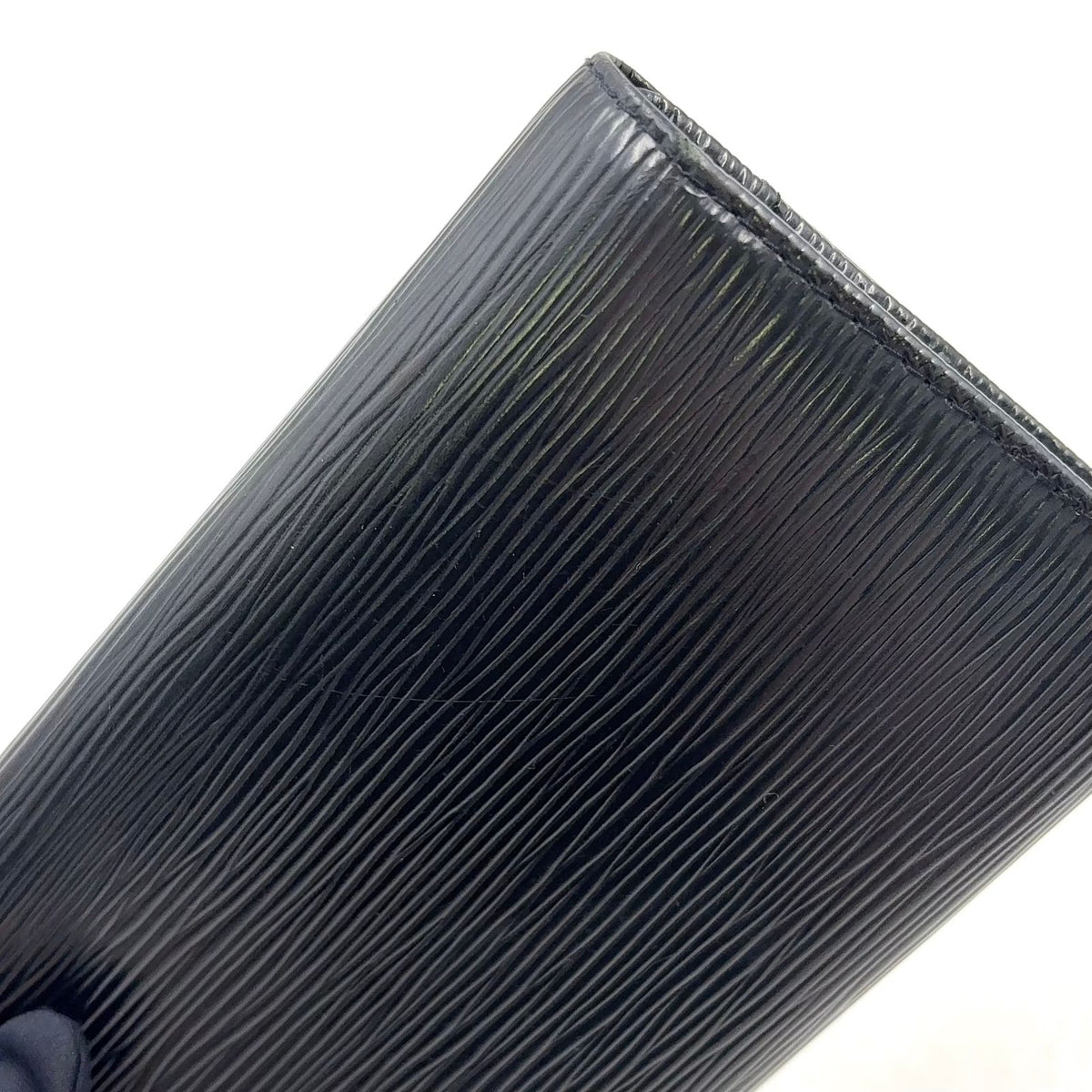 Louis Vuitton Pochette Porte Monnaie Credit Epi Noir Leather Black Bifold — view 6