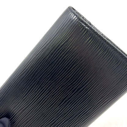 Louis Vuitton Pochette Porte Monnaie Credit Epi Noir Leather Black Bifold — view 6
