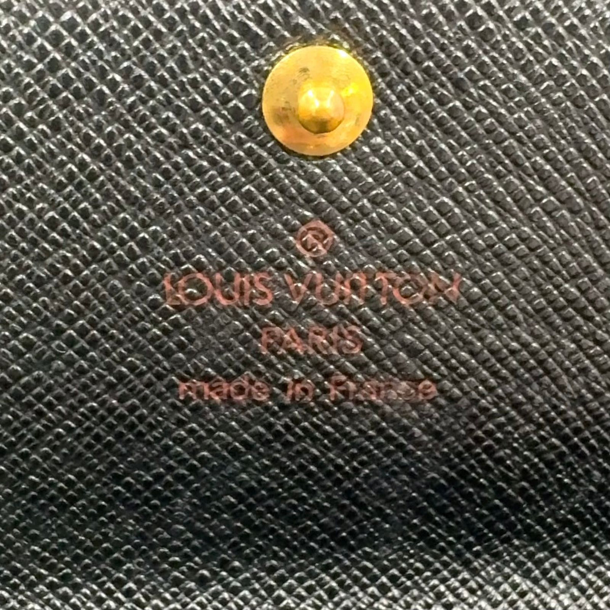 Louis Vuitton Pochette Porte Monnaie Credit Epi Noir Leather Black Bifold — view 4