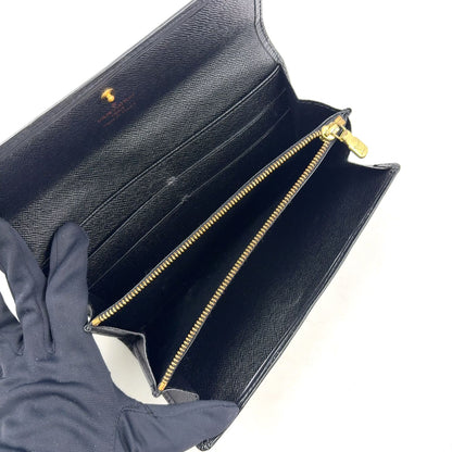 Louis Vuitton Pochette Porte Monnaie Credit Epi Noir Leather Black Bifold — view 3