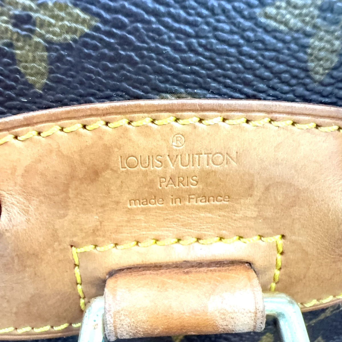 Louis Vuitton Mini Montsouris Monogram Leather Brown Backpack Gold — view 4