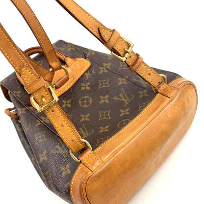 Louis Vuitton Mini Montsouris Monogram Leather Brown Backpack Gold — view 8