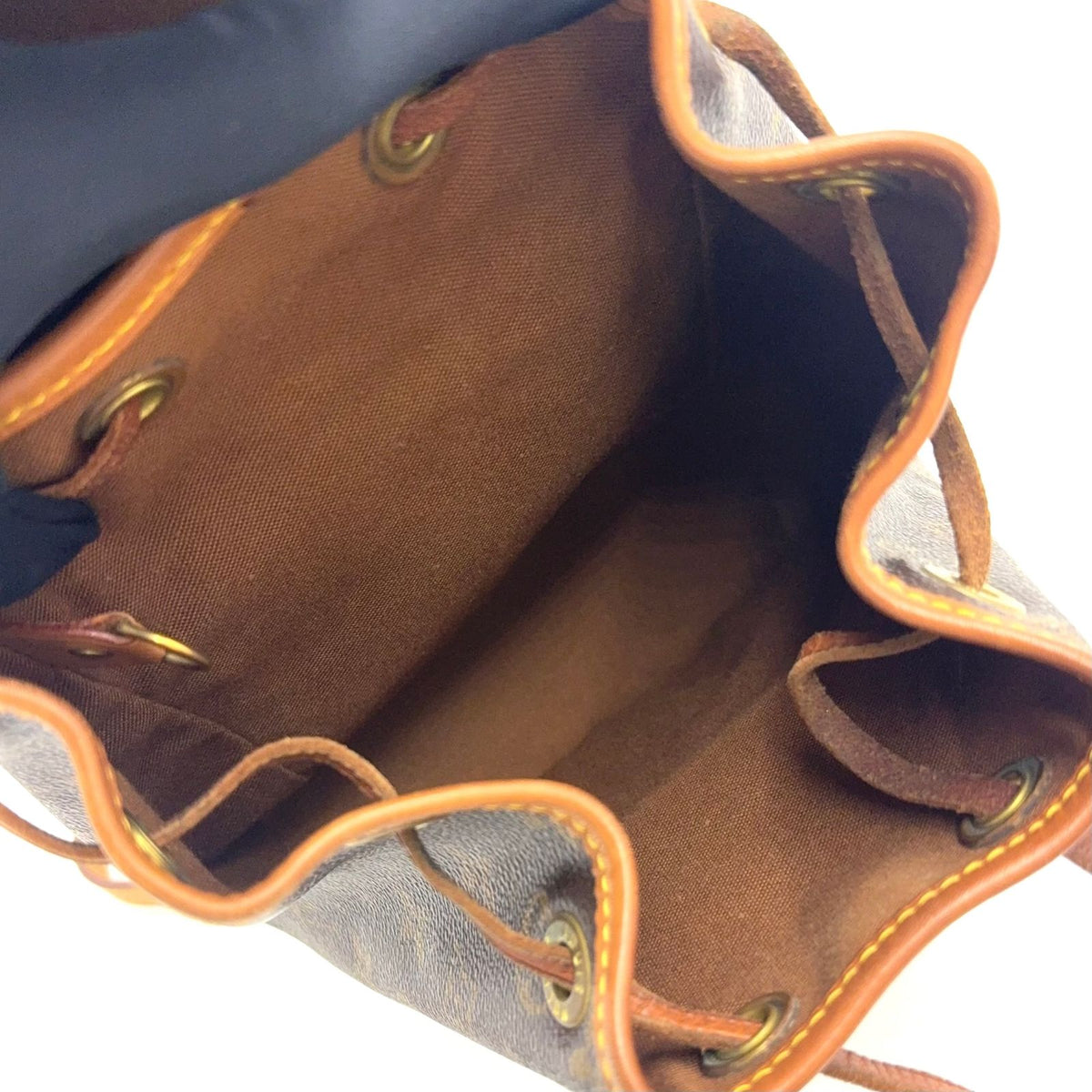 Louis Vuitton Mini Montsouris Monogram Leather Brown Backpack Gold — view 3