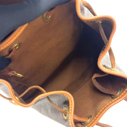 Louis Vuitton Mini Montsouris Monogram Leather Brown Backpack Gold — view 3