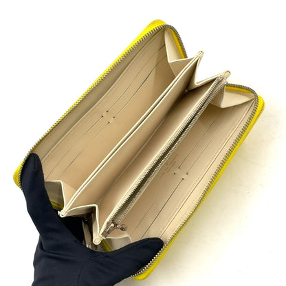 Louis Vuitton Damier Facet Zippy Wallet Leather Patent Ivory Yellow Silver — view 3