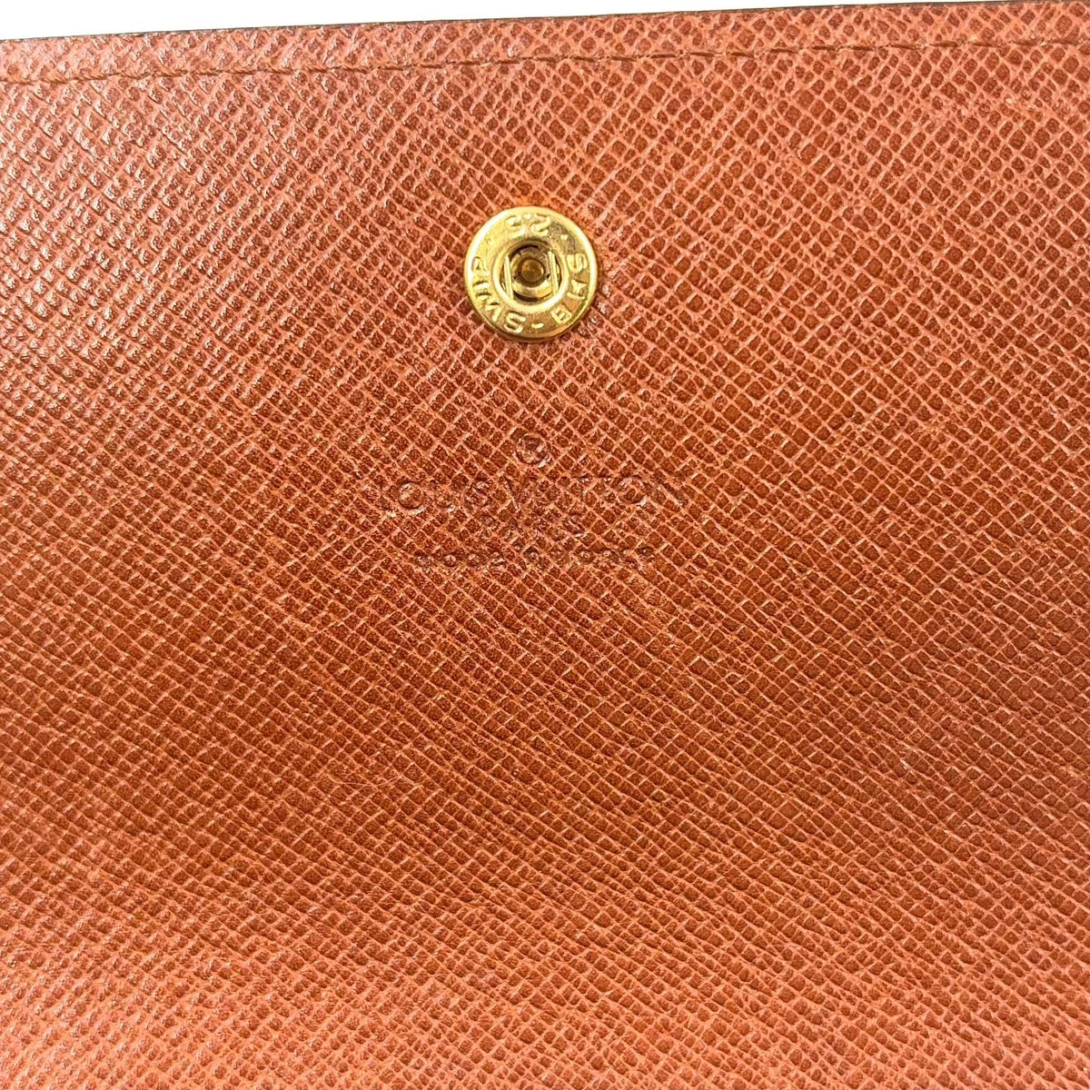 Louis Vuitton Portefeuille Credit Monogram Leather Brown Wallet Gold — view 4