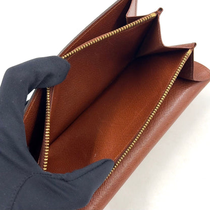Louis Vuitton Portefeuille Credit Monogram Leather Brown Wallet Gold — view 8