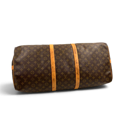 Louis Vuitton Keepall Bandouliere 60 Monogram Leather Brown Light Boston Bag — view 7