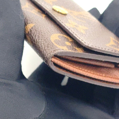 Louis Vuitton Porte Monnaie Pura Monogram Leather Brown Coin Purse Gold — view 6