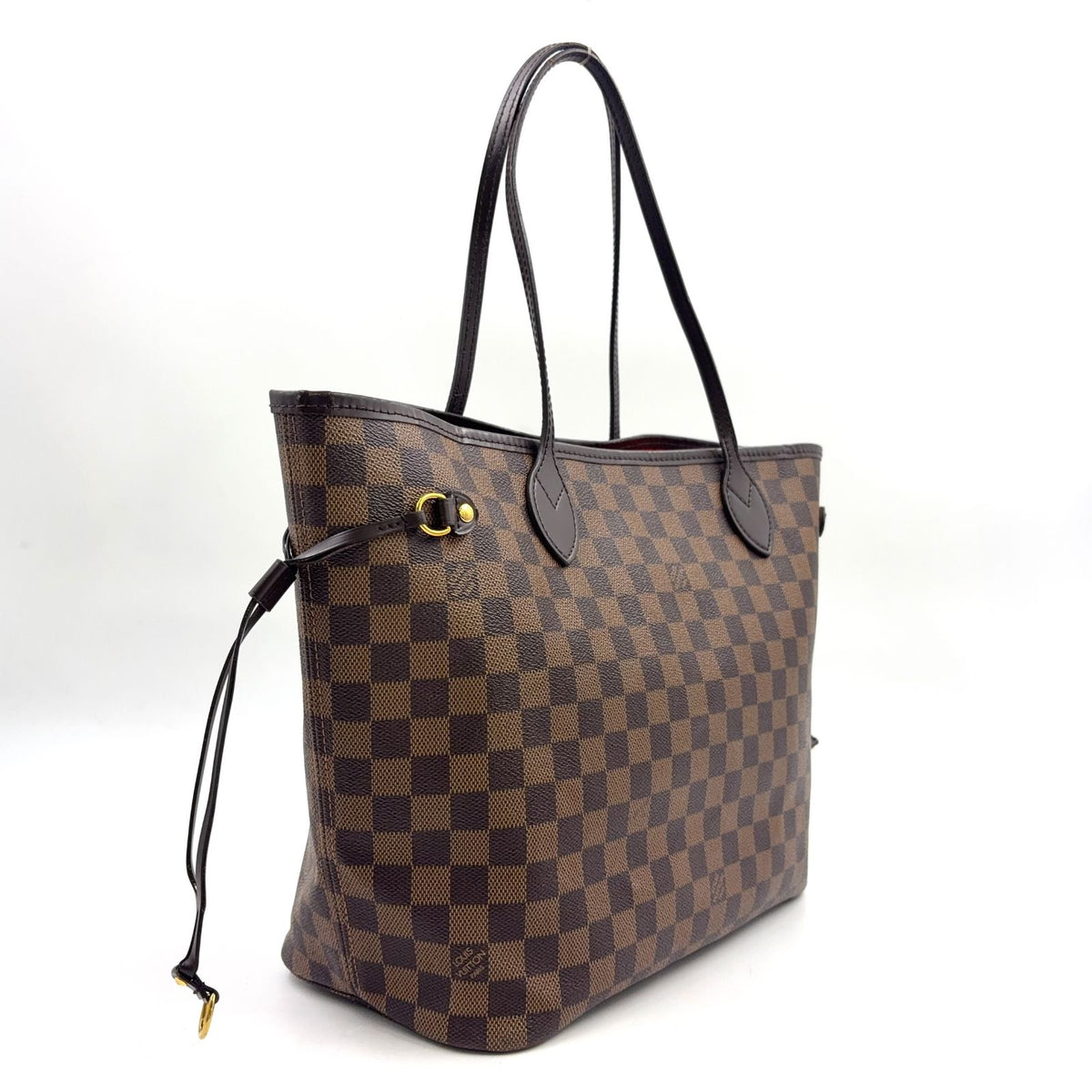 Louis Vuitton Neverfull MM Damier Ebene No Affiliation Leather Brown Tote Bag — view 2