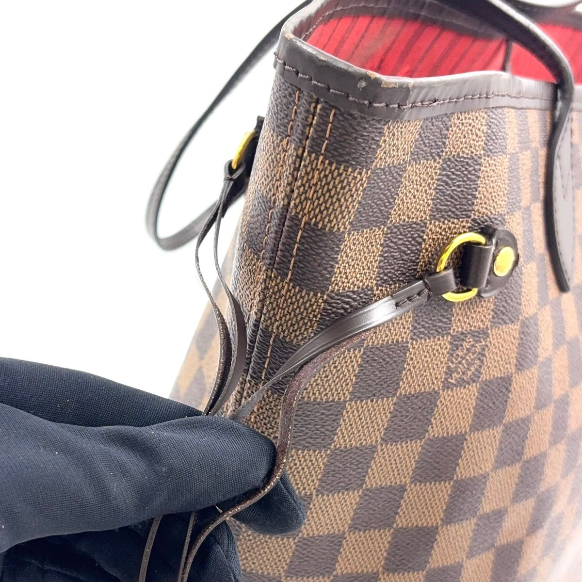 Louis Vuitton Neverfull MM Damier Ebene No Affiliation Leather Brown Tote Bag — view 7