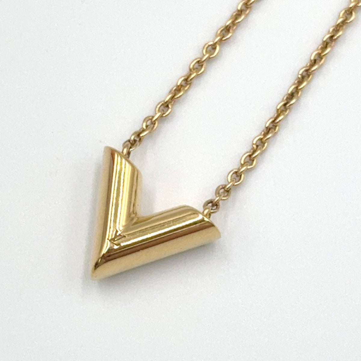 Louis Vuitton Essential V Metal Gold Necklace