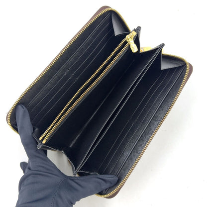Louis Vuitton Zippy Wallet Monogram Giant Leather Brown Round Gold — view 3