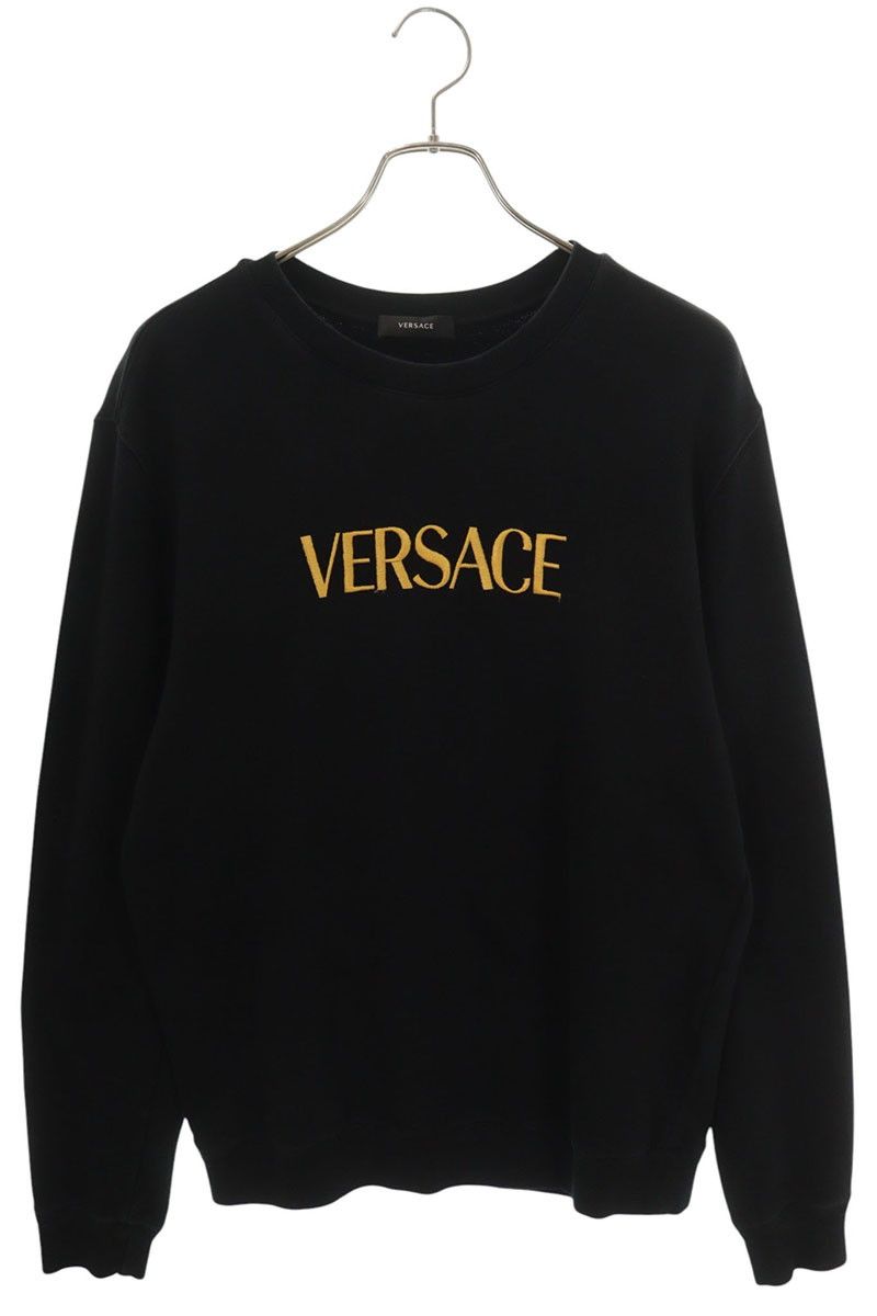 Versace Logo Embroidery Crew Neck Sweatshirt
