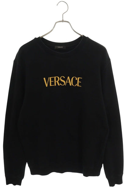 Versace Logo Embroidery Crew Neck Sweatshirt