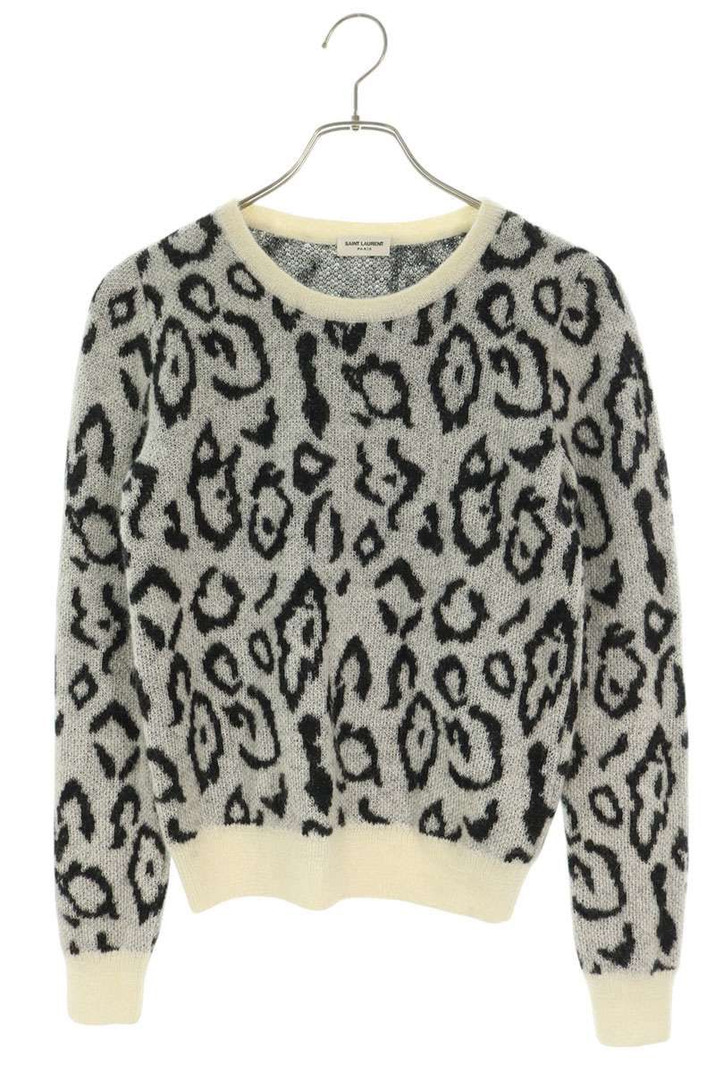 Saint Laurent Paris Embroidered Knit Sweater