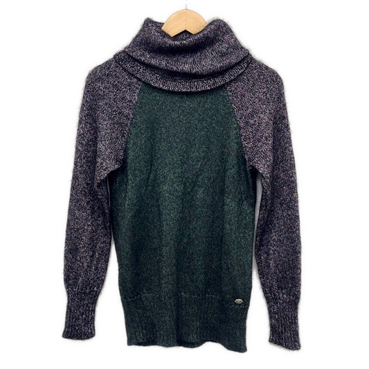Chanel Long Sleeve Sweater M Dark Green Purple Multi