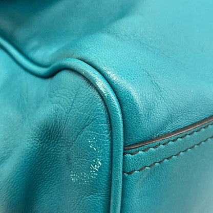 Bottega Veneta Handbag Intrecciato Blue Green Leather — view 6