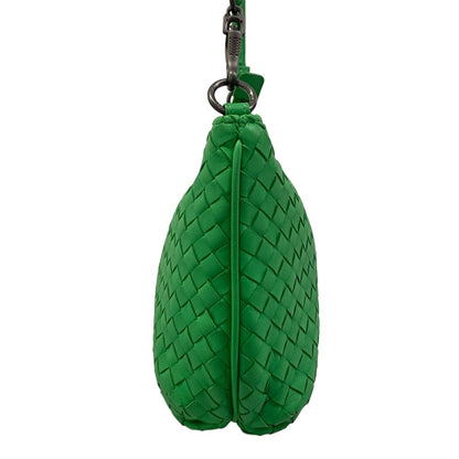 Bottega Veneta Shoulder Bag Intrecciato Green Leather — view 2