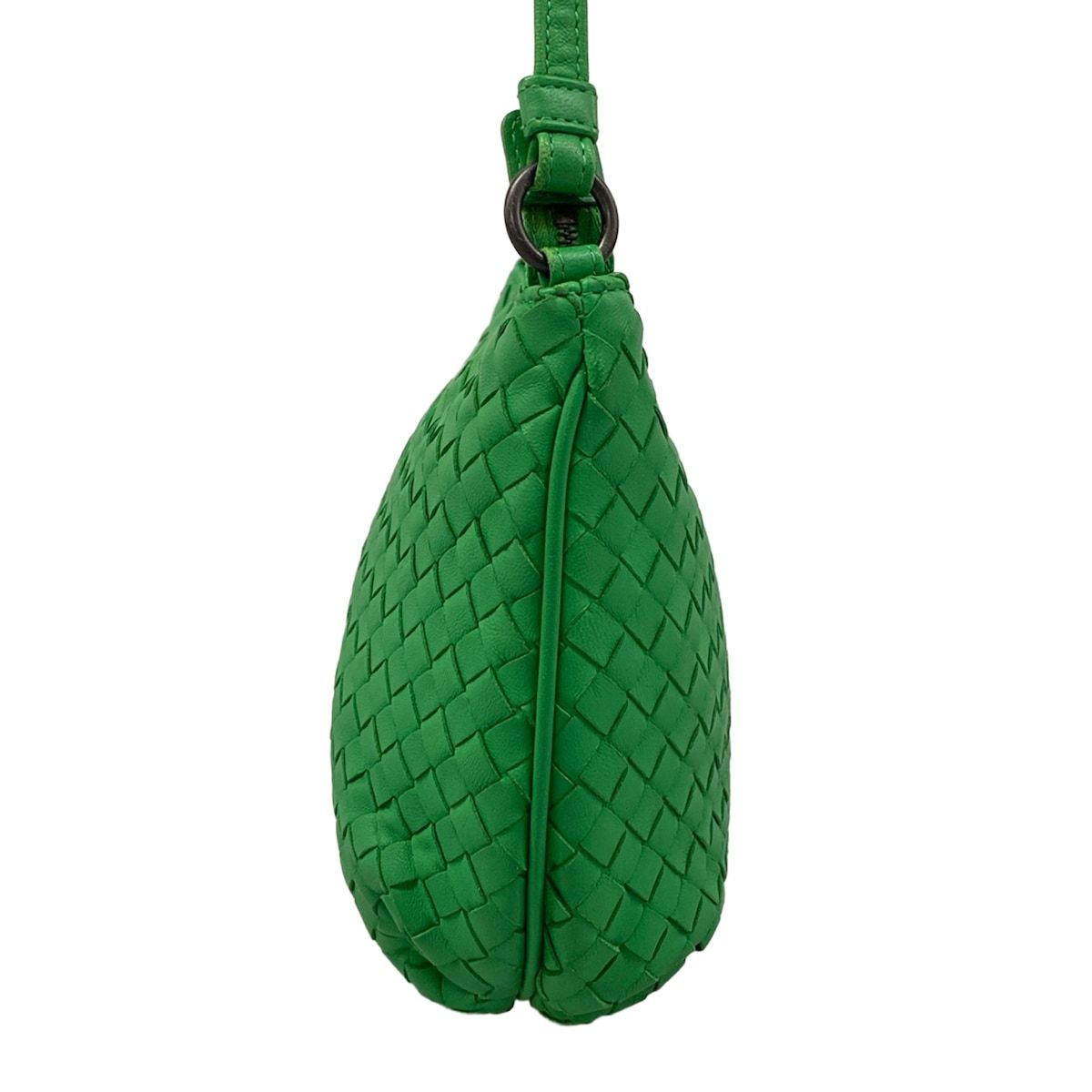 Bottega Veneta Shoulder Bag Intrecciato Green Leather — view 4