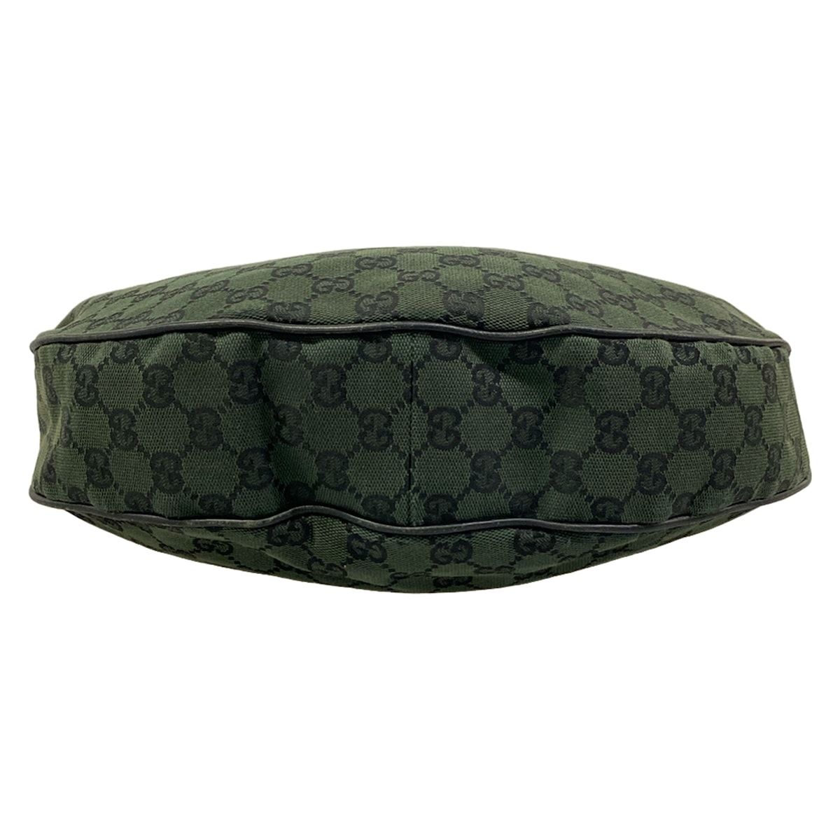 Gucci Handbag GG Pattern Green Black Leather — view 5