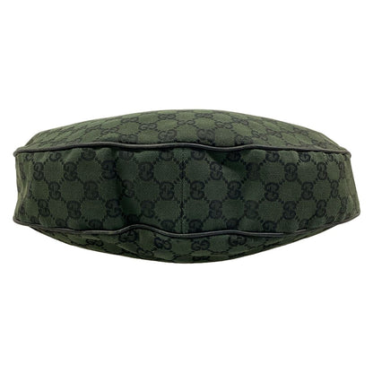 Gucci Handbag GG Pattern Green Black Leather — view 5