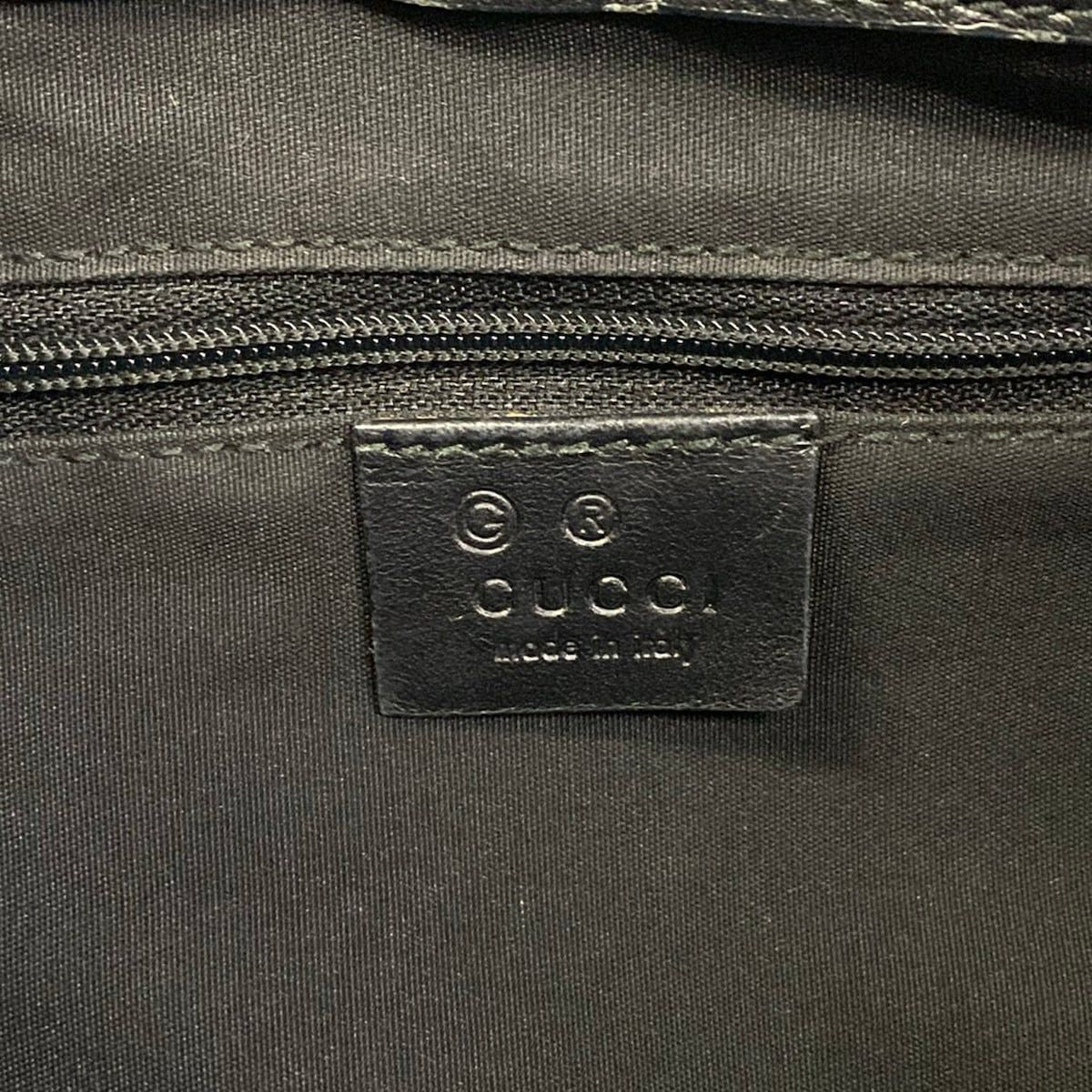 Gucci Handbag GG Pattern Green Black Leather — view 8