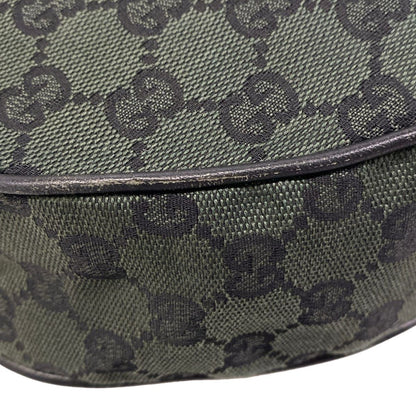 Gucci Handbag GG Pattern Green Black Leather — view 6