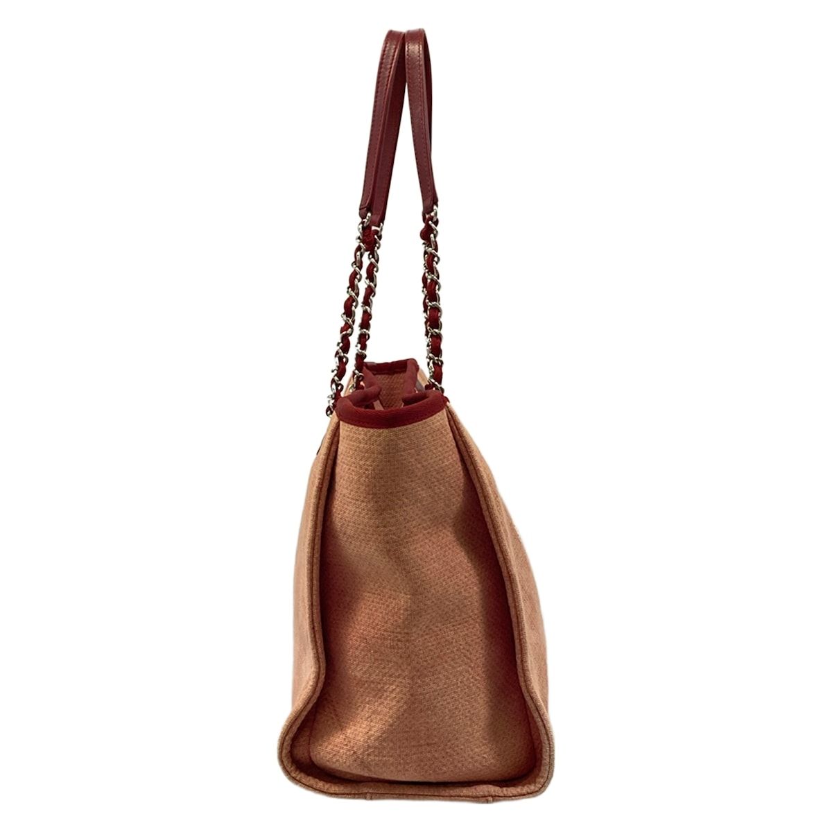 Chanel Tote Bag Deauville MM Pink Leather — view 2