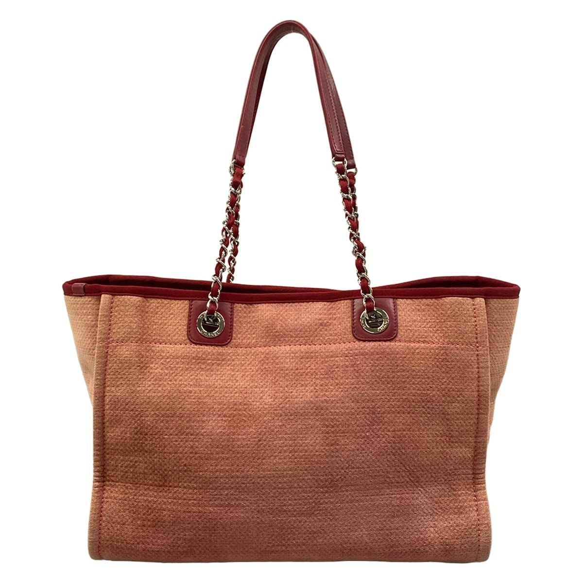Chanel Tote Bag Deauville MM Pink Leather — view 3