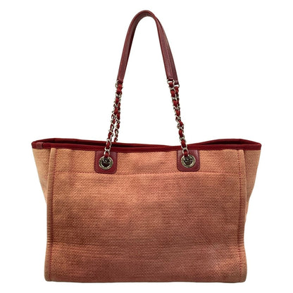 Chanel Tote Bag Deauville MM Pink Leather — view 3