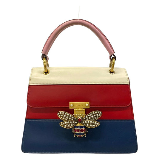Gucci Handbag Queen Bordeaux Navy Leather