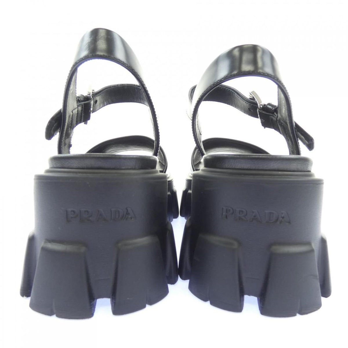 Prada Monolith Sandals Black — view 5