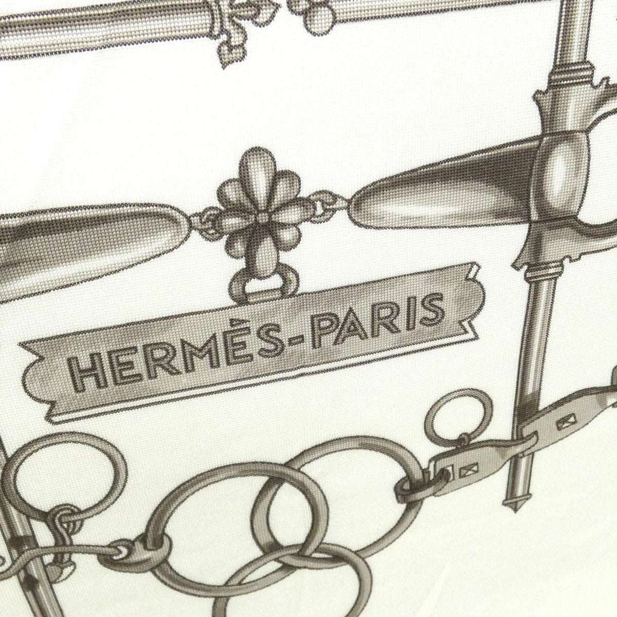 Hermes Mors Et Gourmettes Smooth Carre Scarf — view 2