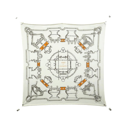 Hermes Mors Et Gourmettes Smooth Carre Scarf