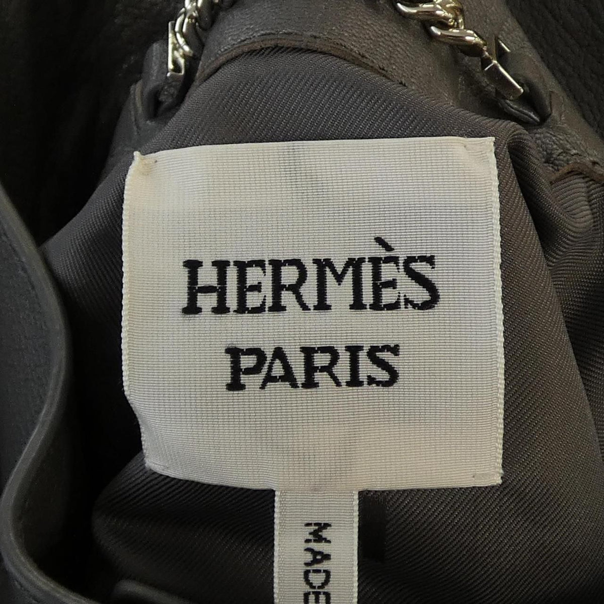 Hermes City Cartouche Clou de Selle Leather Jacket — view 4