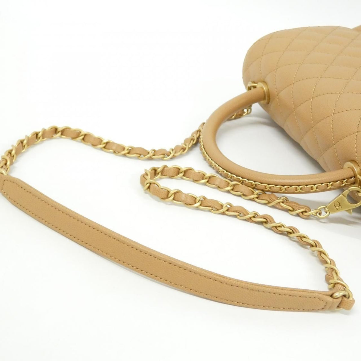 Chanel Bag Handbag Beige — view 8