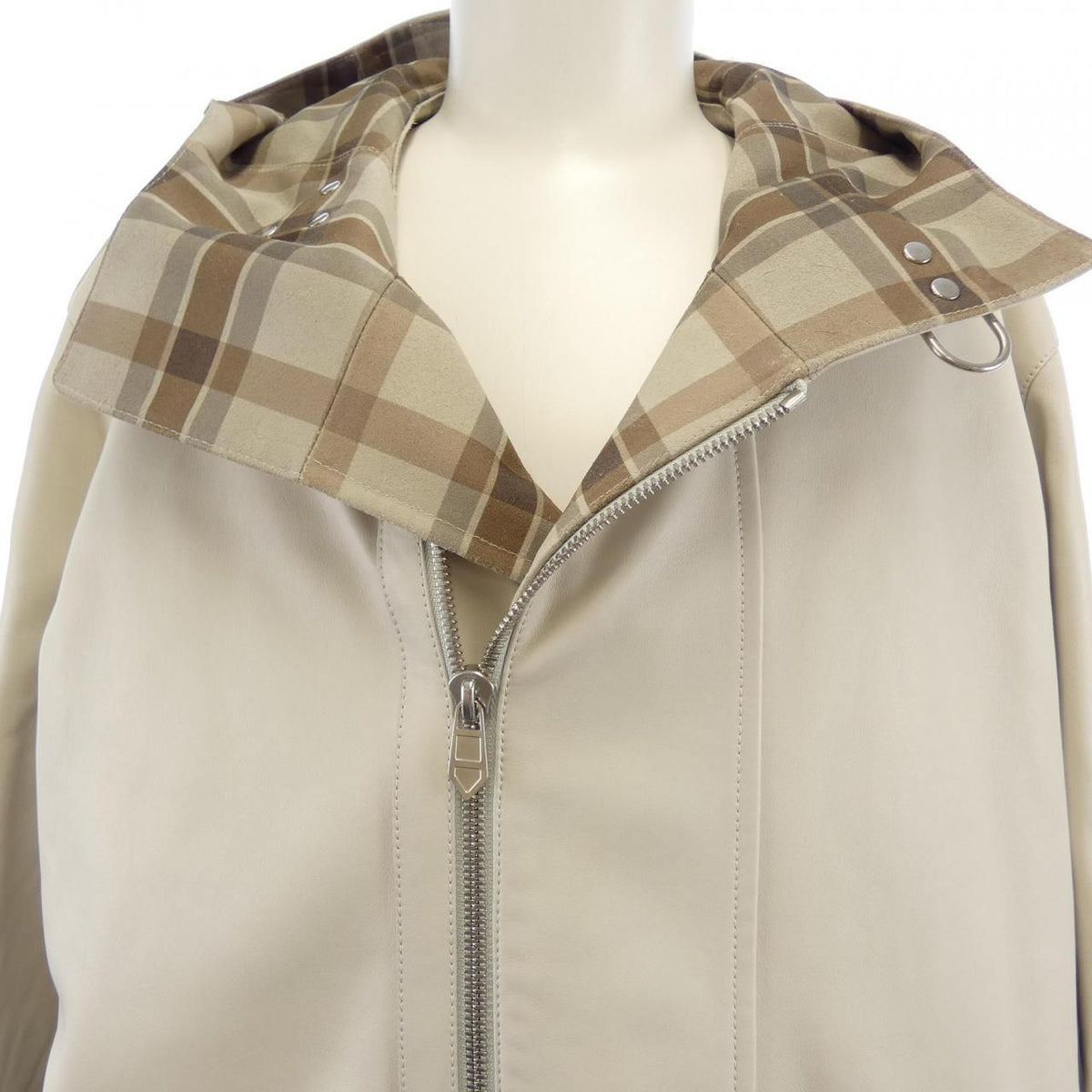 Hermes Leather Coat Beige — view 5